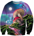Tripped Out Sweatshirt Melting Mushroom Beautiful Crew Neck  Psychedelic Vision