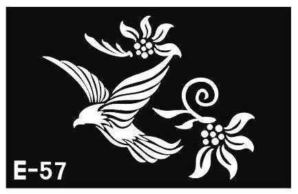 Tribal Butterfly  Heart T Dragon  Bird Large Airbrush Tattoo Stencil For  Body Paint, Glitter Stencils