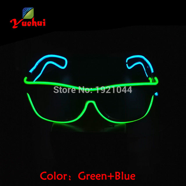 Tribal Wire Neon LED Shutter Shaped Glasses